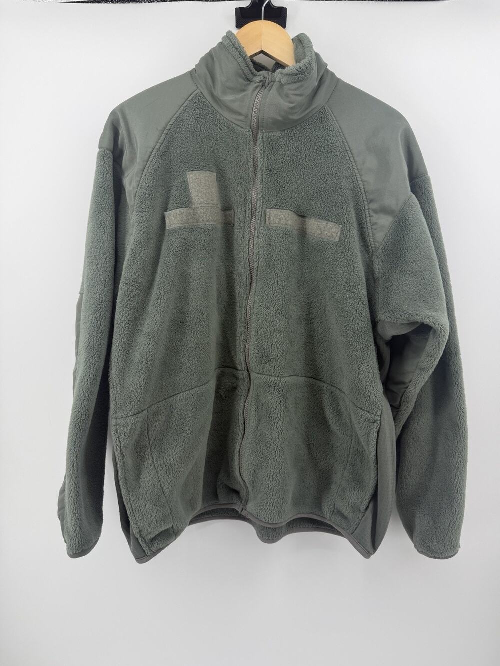 US Military ECWCS Polartec Fleece Jacket Green Full Zip Tactical Coat Large